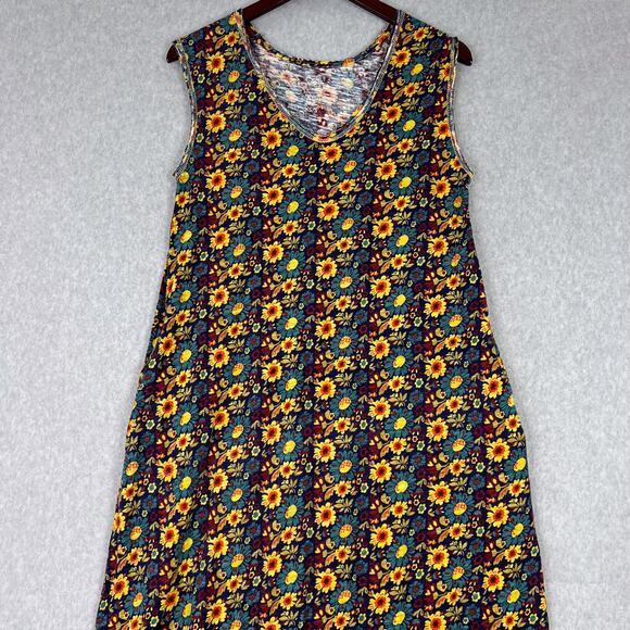 Natural Life Floral Hangout Cotton Sleeveless Midi Dress Size XS/S - Picture 3 of 10